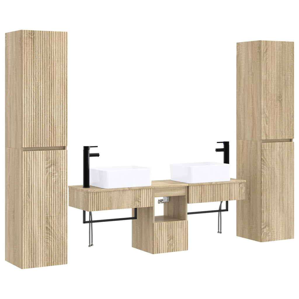 vidaXL Zestaw mebli łazienkowych 5 szt. dąb Sonoma 33 x 34,5 x 160 cm