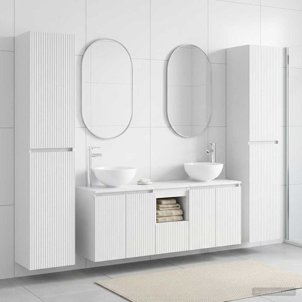 vidaXL Zestaw mebli łazienkowych 5 szt. Biały 33 x 34,5 x 160 cm