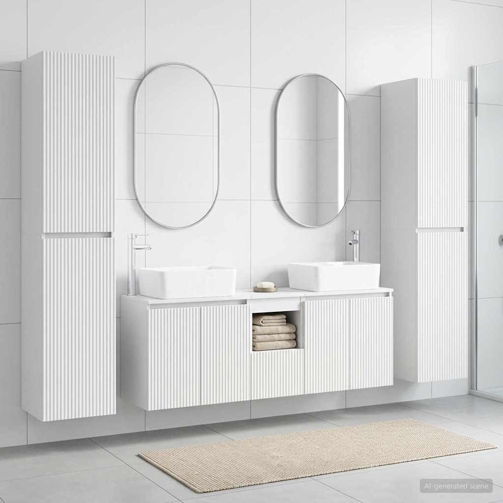 vidaXL Zestaw mebli łazienkowych 5 szt. Biały 33 x 34,5 x 160 cm