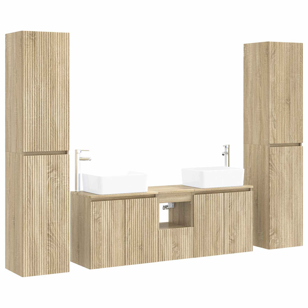 vidaXL Zestaw mebli łazienkowych 5 szt. dąb Sonoma 33 x 34,5 x 160 cm