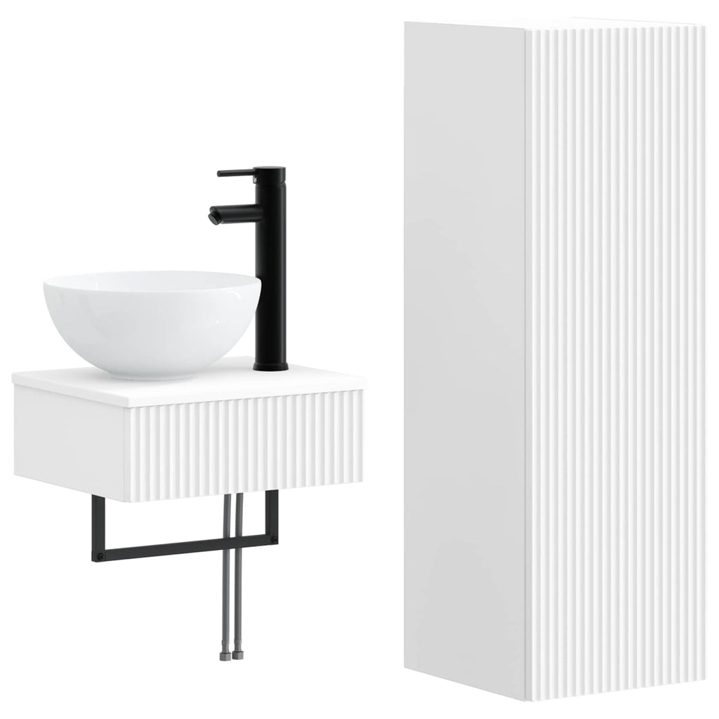 vidaXL Zestaw mebli łazienkowych 2 szt. Biały 33 x 34,5 x 100 cm