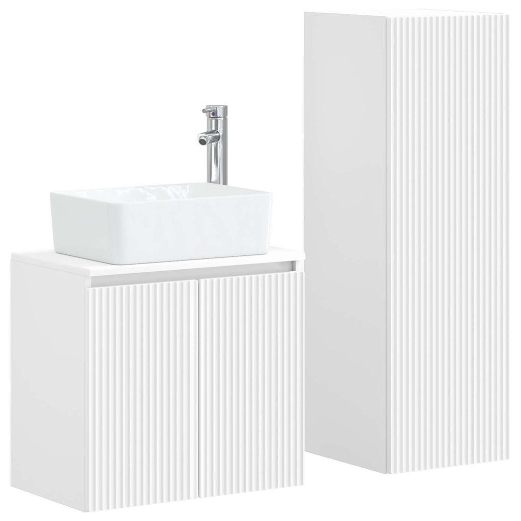 vidaXL Zestaw mebli łazienkowych 2 szt. Biały 33 x 34,5 x 100 cm