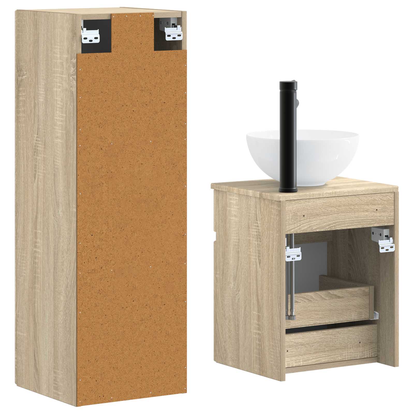 vidaXL Zestaw mebli łazienkowych 2 szt. dąb Sonoma 33 x 34,5 x 100 cm
