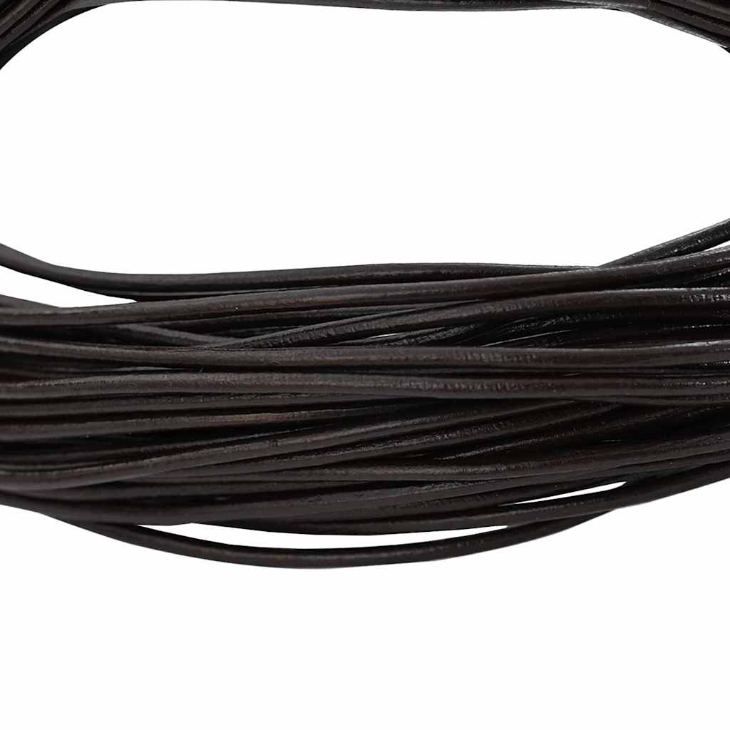vidaXL Sznur skórzany Ciemny brąz Ø1 mm x 50 m Skóra