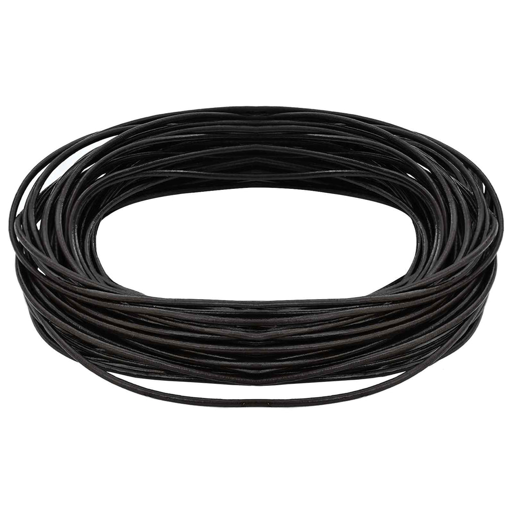 vidaXL Sznur skórzany Ciemny brąz Ø1 mm x 50 m Skóra