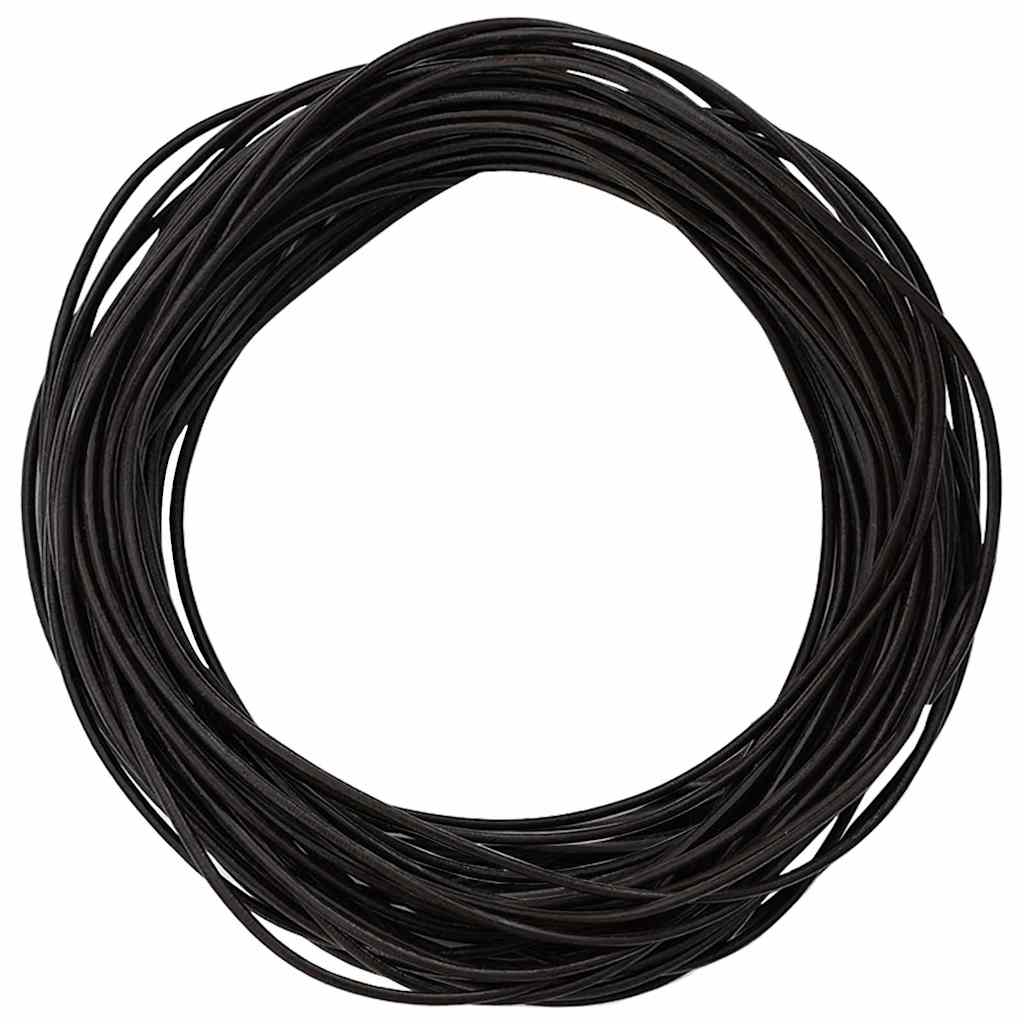 vidaXL Sznur skórzany Ciemny brąz Ø1,5 mm x 5 m Skóra