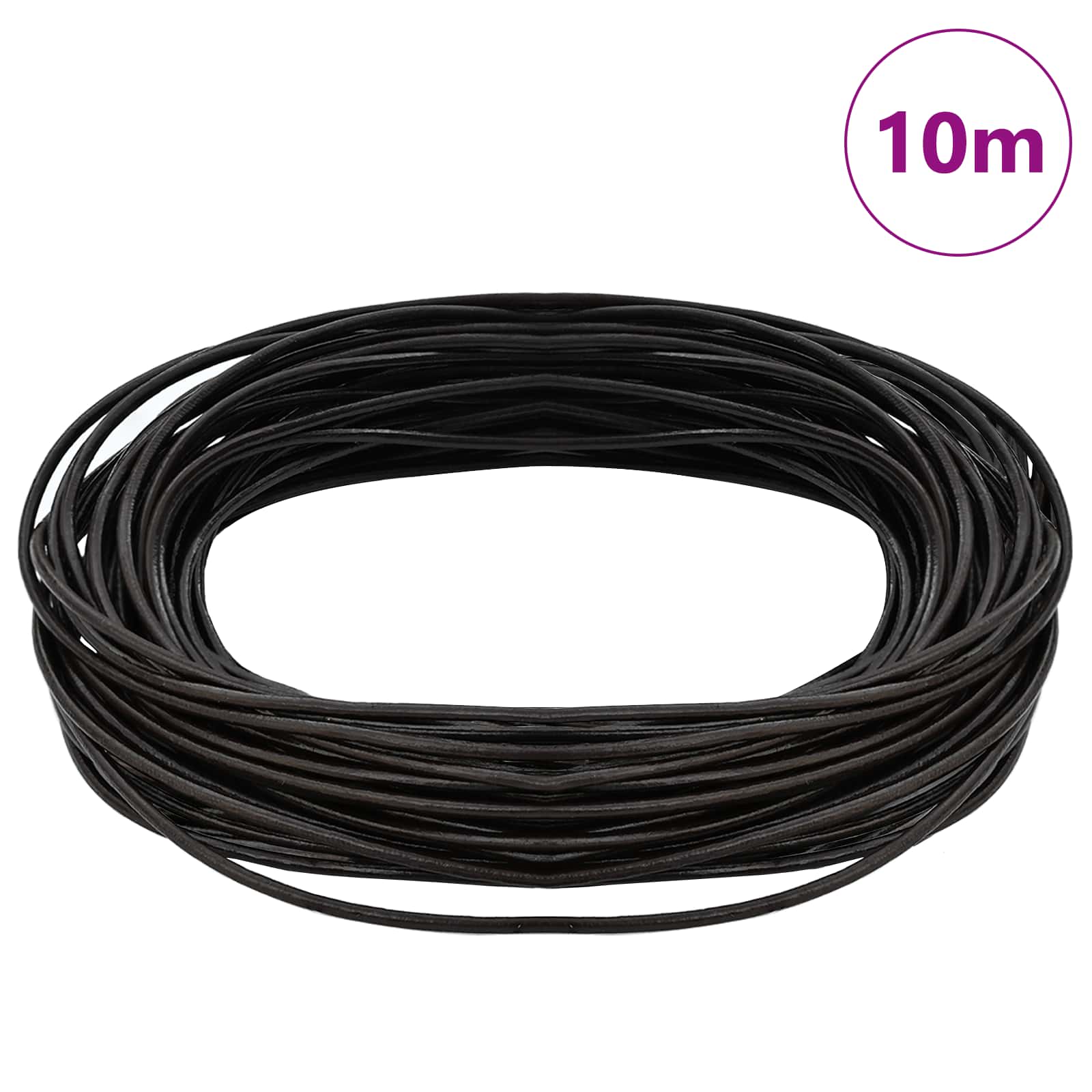 vidaXL Sznur skórzany Ciemny brąz Ø1,5 mm x 10 m Skóra