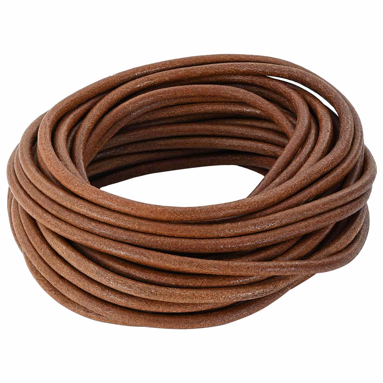 vidaXL Sznur skórzany Jasny Brąz Ø4 mm x 5 m Skóra