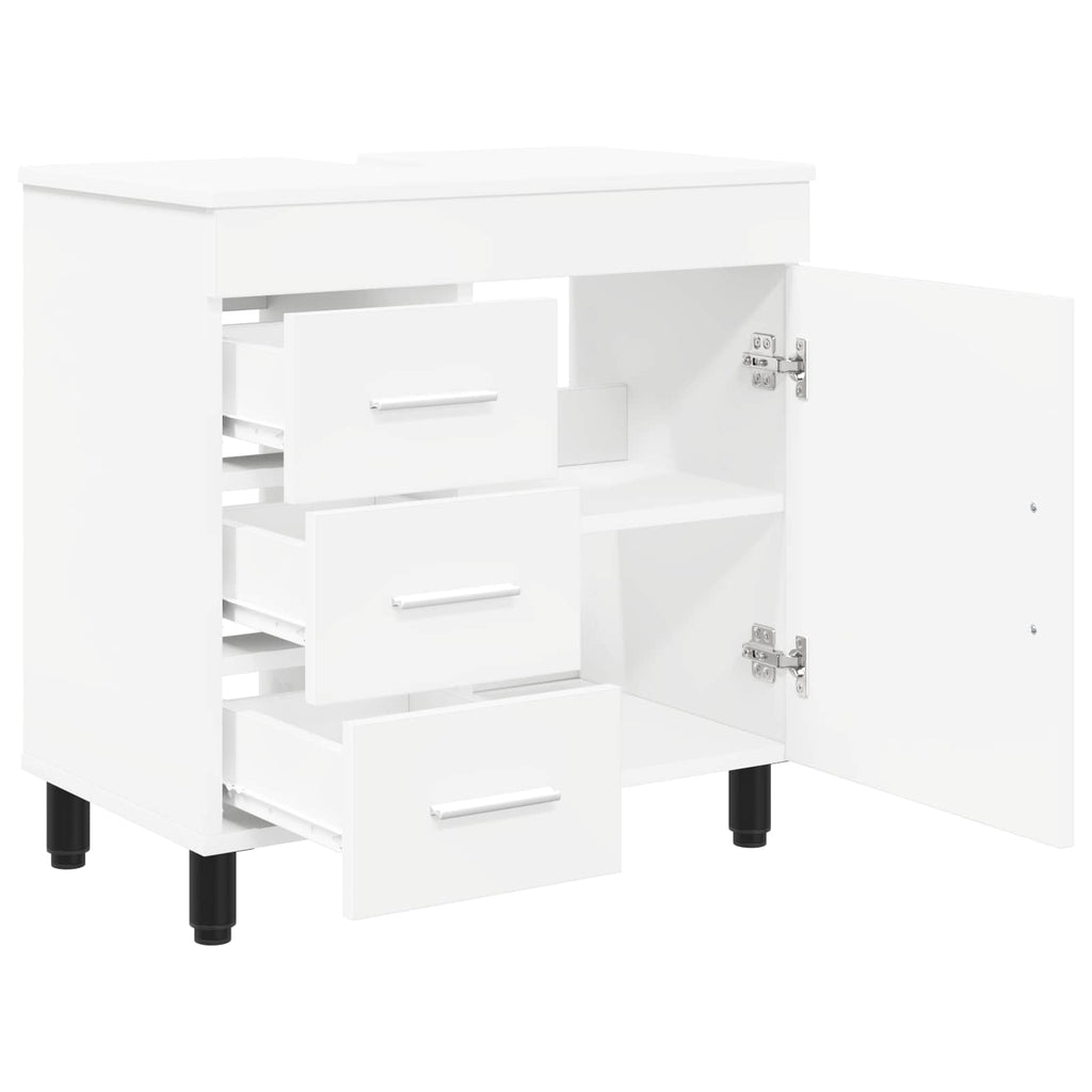 vidaXL Jednostka toaletowa Biały 60 x 35 x 60 cm Drewno inżynieryjne