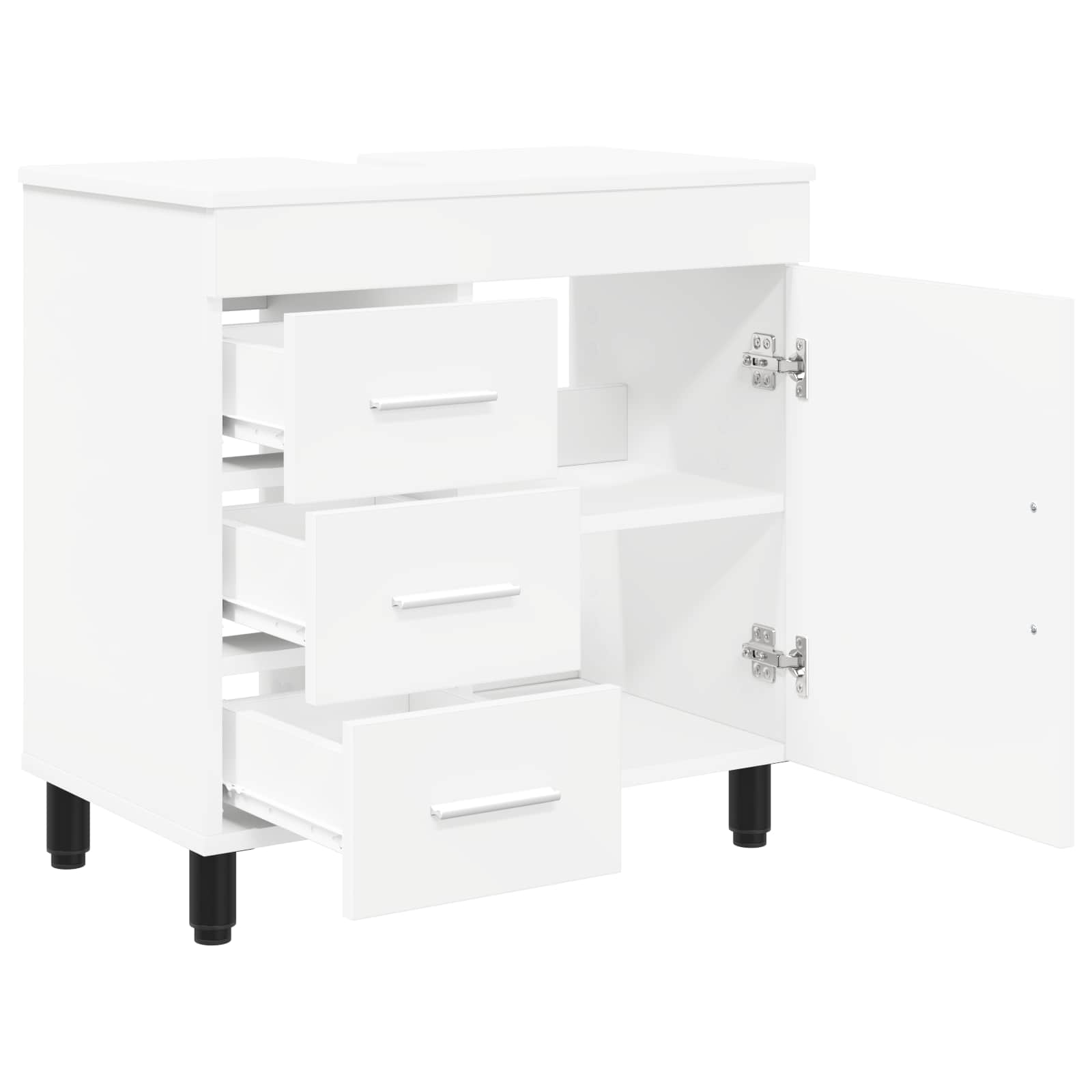 vidaXL Jednostka toaletowa Biały 60 x 35 x 60 cm Drewno inżynieryjne