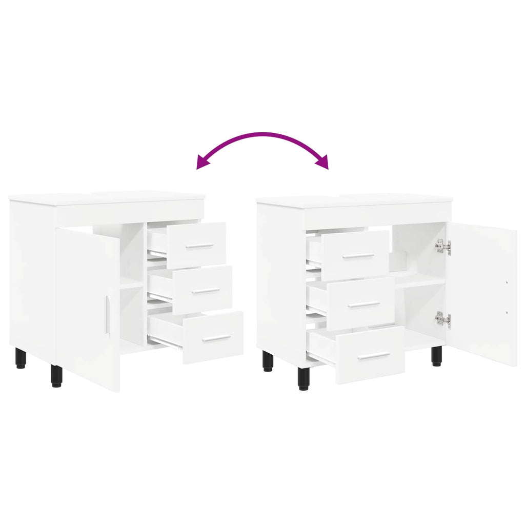 vidaXL Jednostka toaletowa Biały 60 x 35 x 60 cm Drewno inżynieryjne