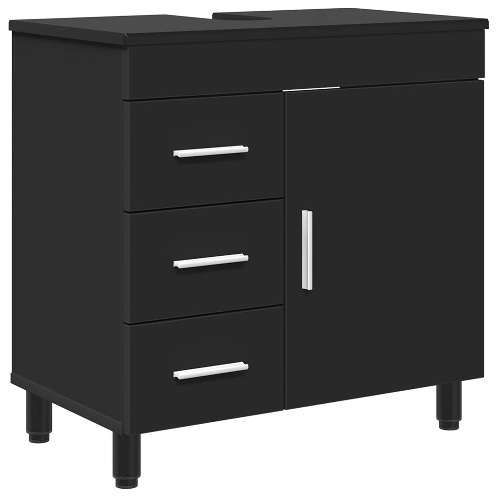 vidaXL Jednostka toaletowa Czarny 60 x 35 x 60 cm Drewno inżynieryjne