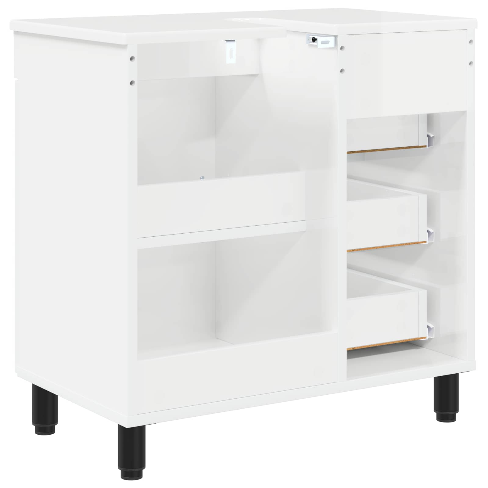 vidaXL Jednostka toaletowa Biały wysoki połysk 60 x 35 x 60 cm