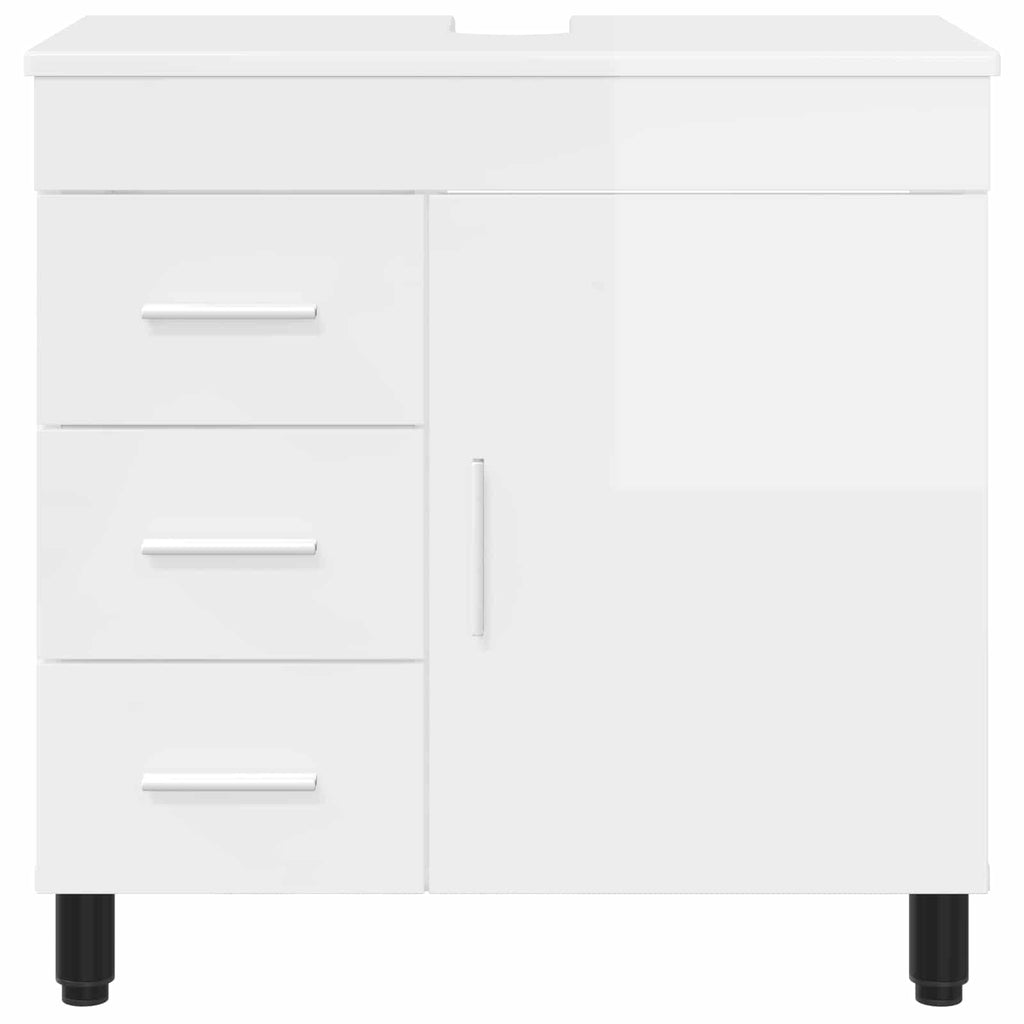 vidaXL Jednostka toaletowa Biały wysoki połysk 60 x 35 x 60 cm