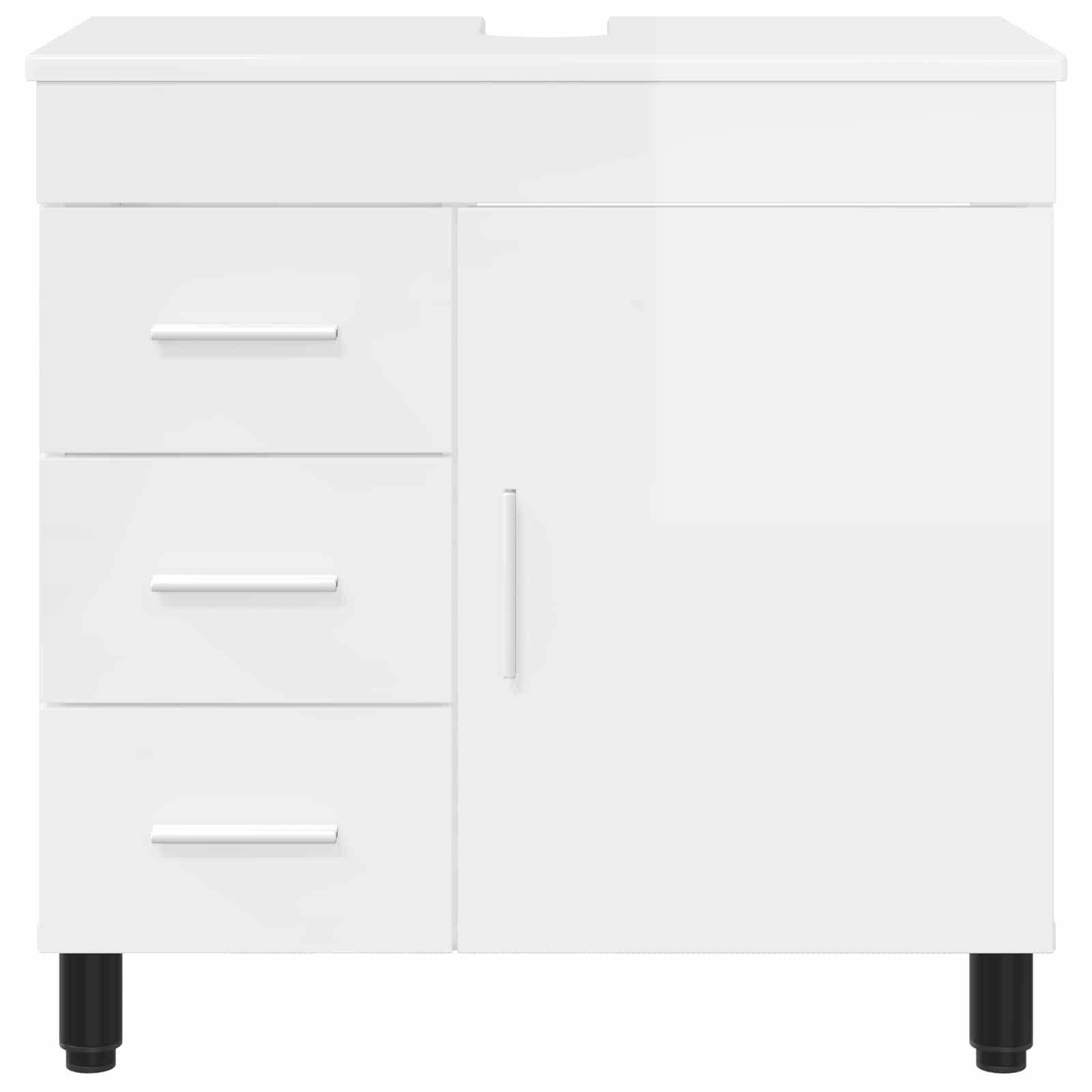 vidaXL Jednostka toaletowa Biały wysoki połysk 60 x 35 x 60 cm