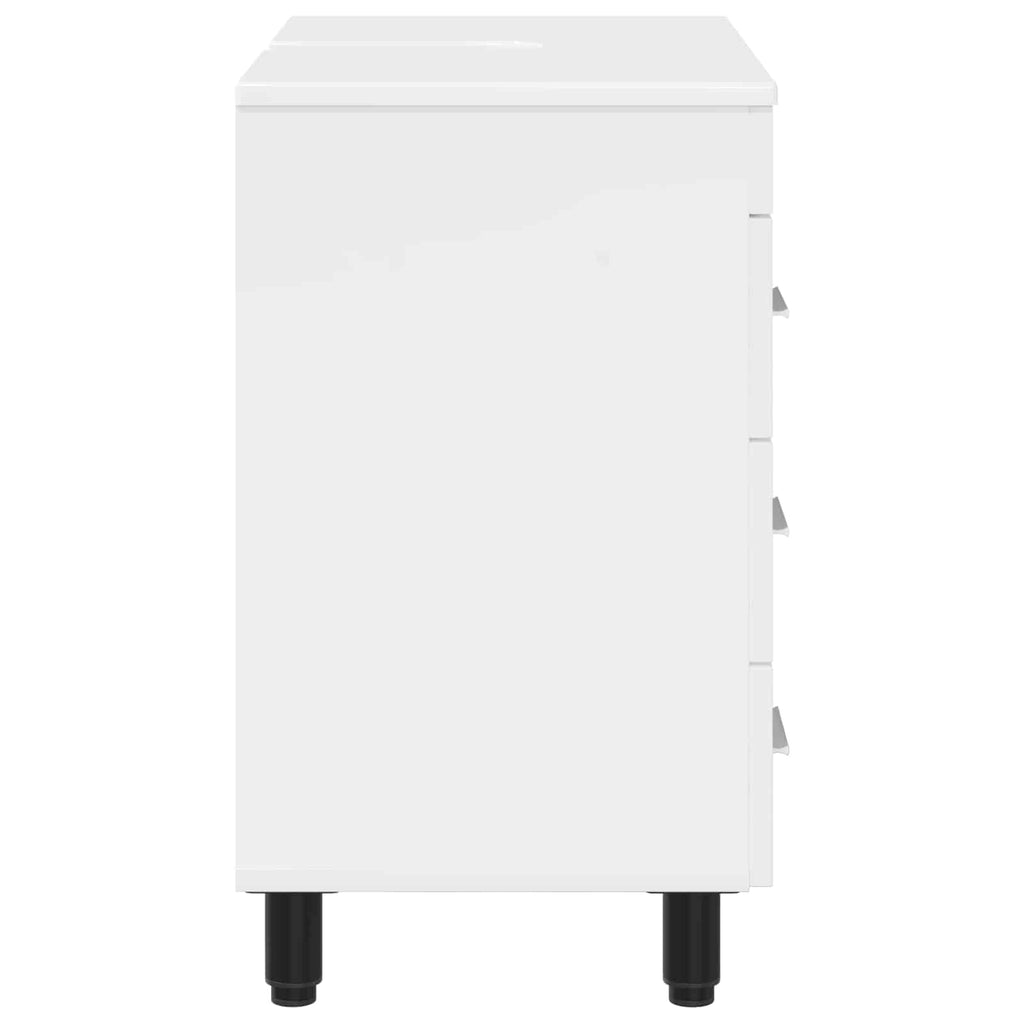 vidaXL Jednostka toaletowa Biały wysoki połysk 60 x 35 x 60 cm