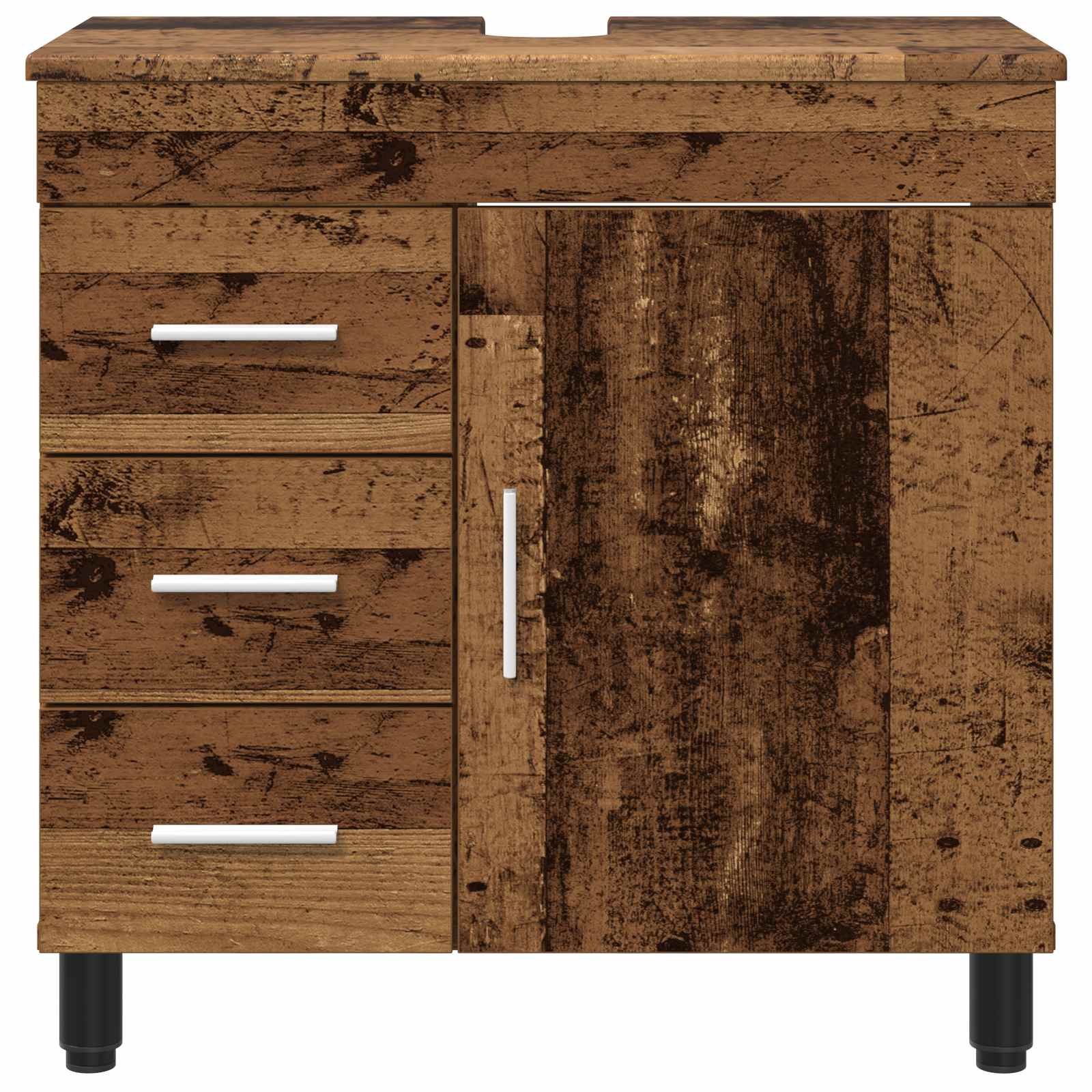 vidaXL Jednostka toaletowa Stare drewno 60 x 35 x 60 cm