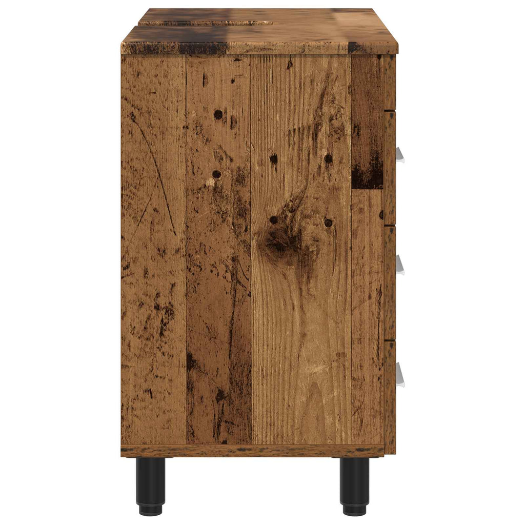 vidaXL Jednostka toaletowa Stare drewno 60 x 35 x 60 cm