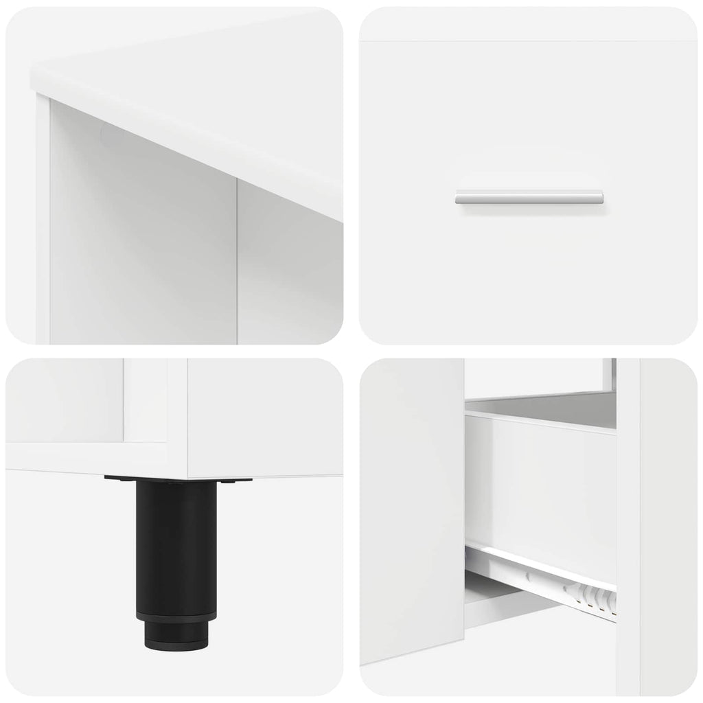 vidaXL Jednostka toaletowa Biały 80 x 35 x 60 cm Drewno inżynieryjne