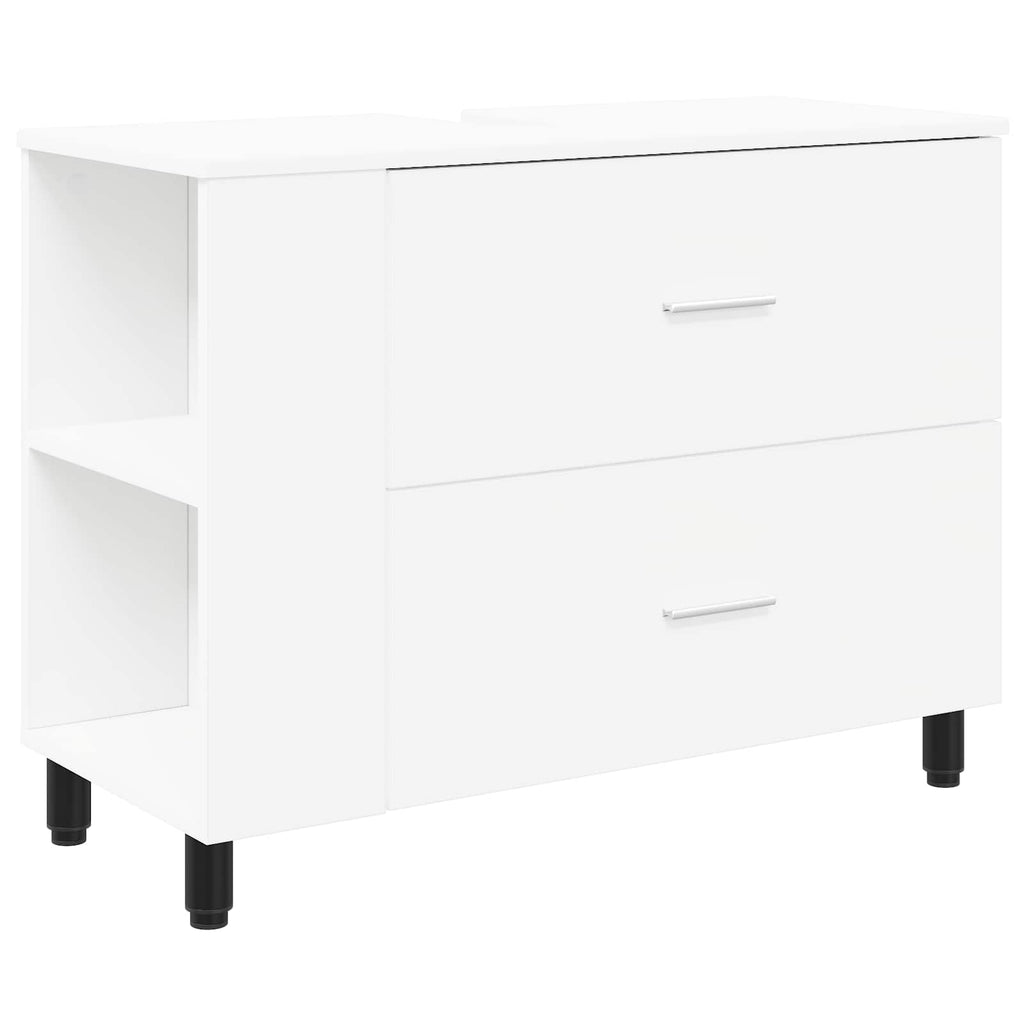 vidaXL Jednostka toaletowa Biały 80 x 35 x 60 cm Drewno inżynieryjne
