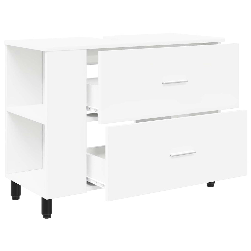 vidaXL Jednostka toaletowa Biały 80 x 35 x 60 cm Drewno inżynieryjne
