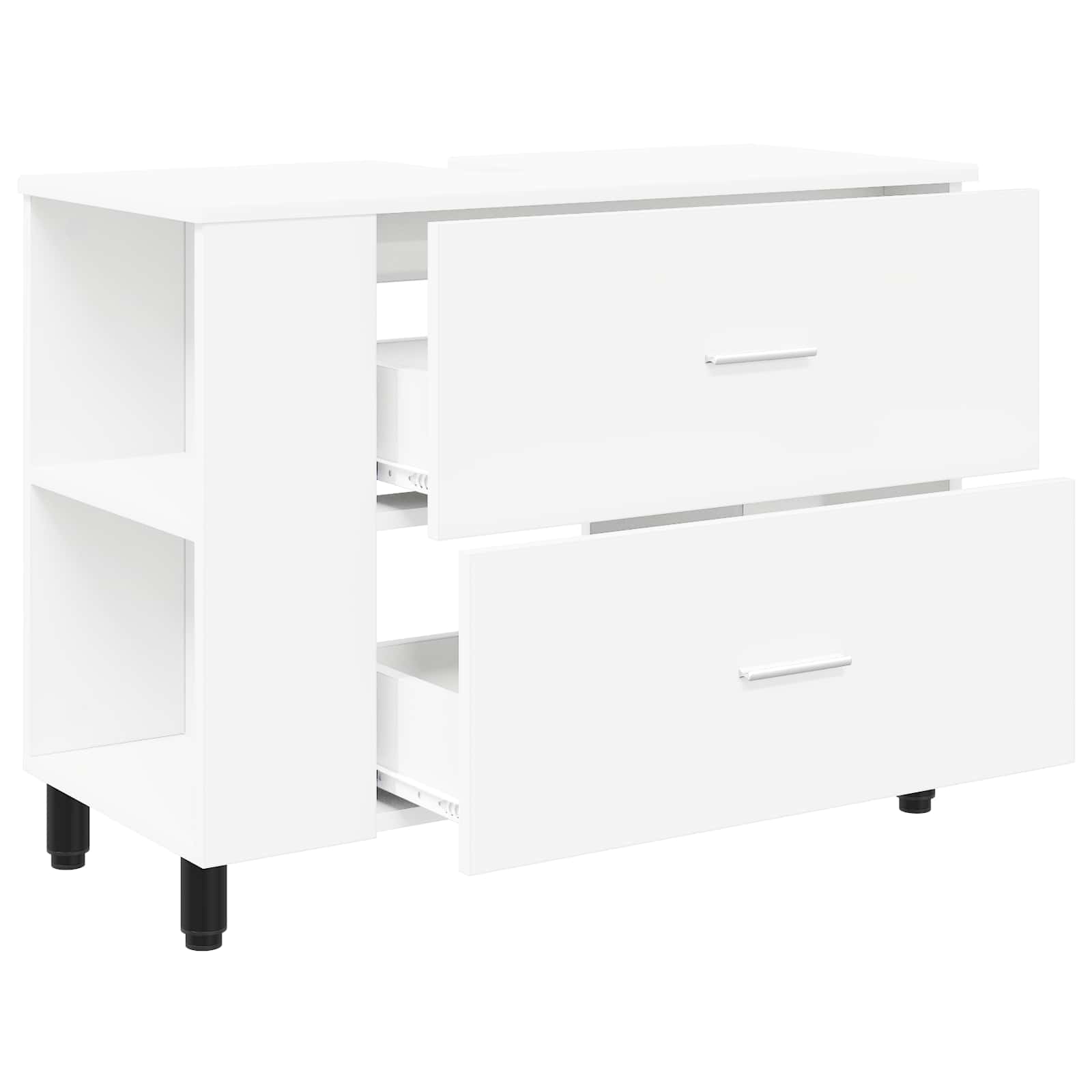 vidaXL Jednostka toaletowa Biały 80 x 35 x 60 cm Drewno inżynieryjne