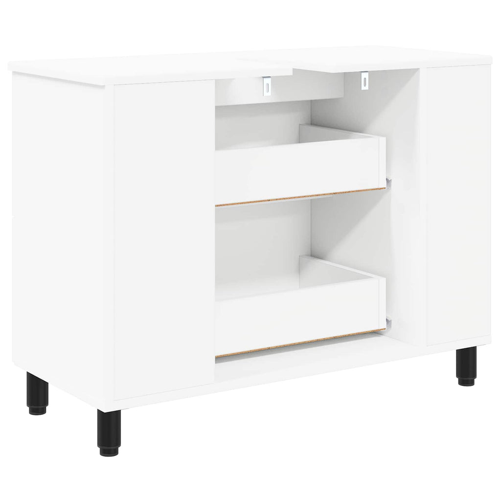 vidaXL Jednostka toaletowa Biały 80 x 35 x 60 cm Drewno inżynieryjne