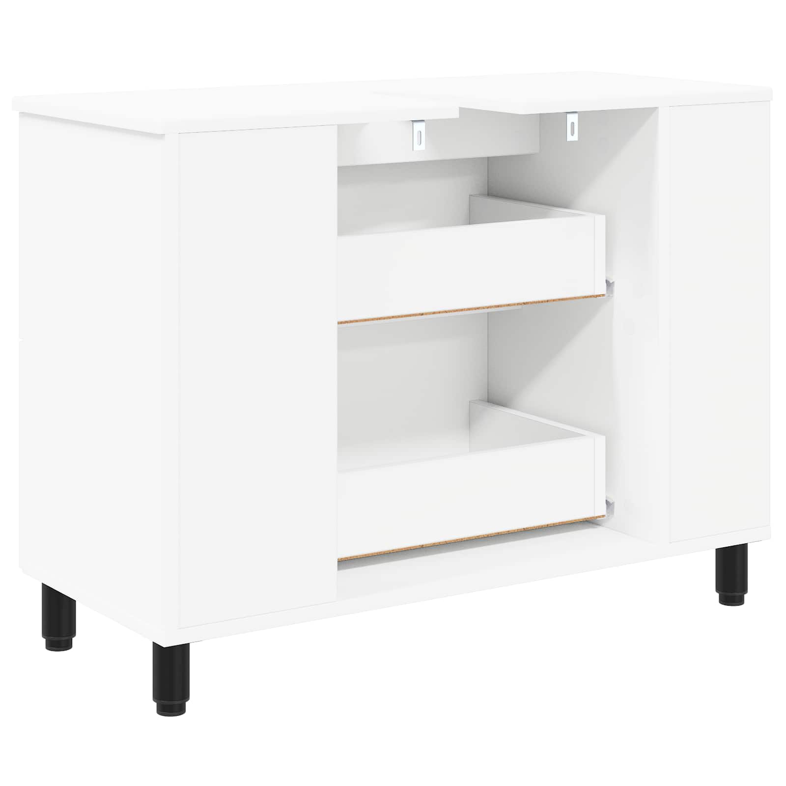 vidaXL Jednostka toaletowa Biały 80 x 35 x 60 cm Drewno inżynieryjne