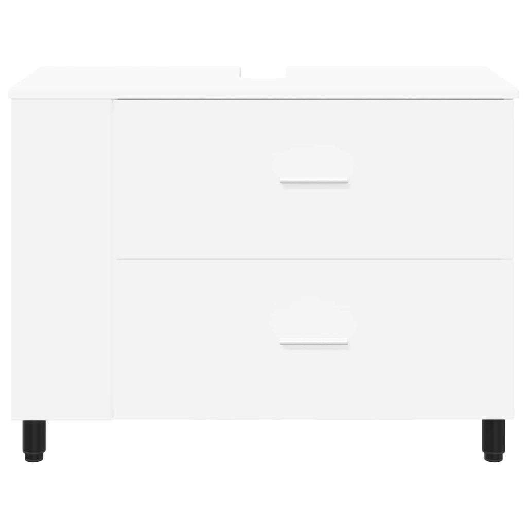 vidaXL Jednostka toaletowa Biały 80 x 35 x 60 cm Drewno inżynieryjne