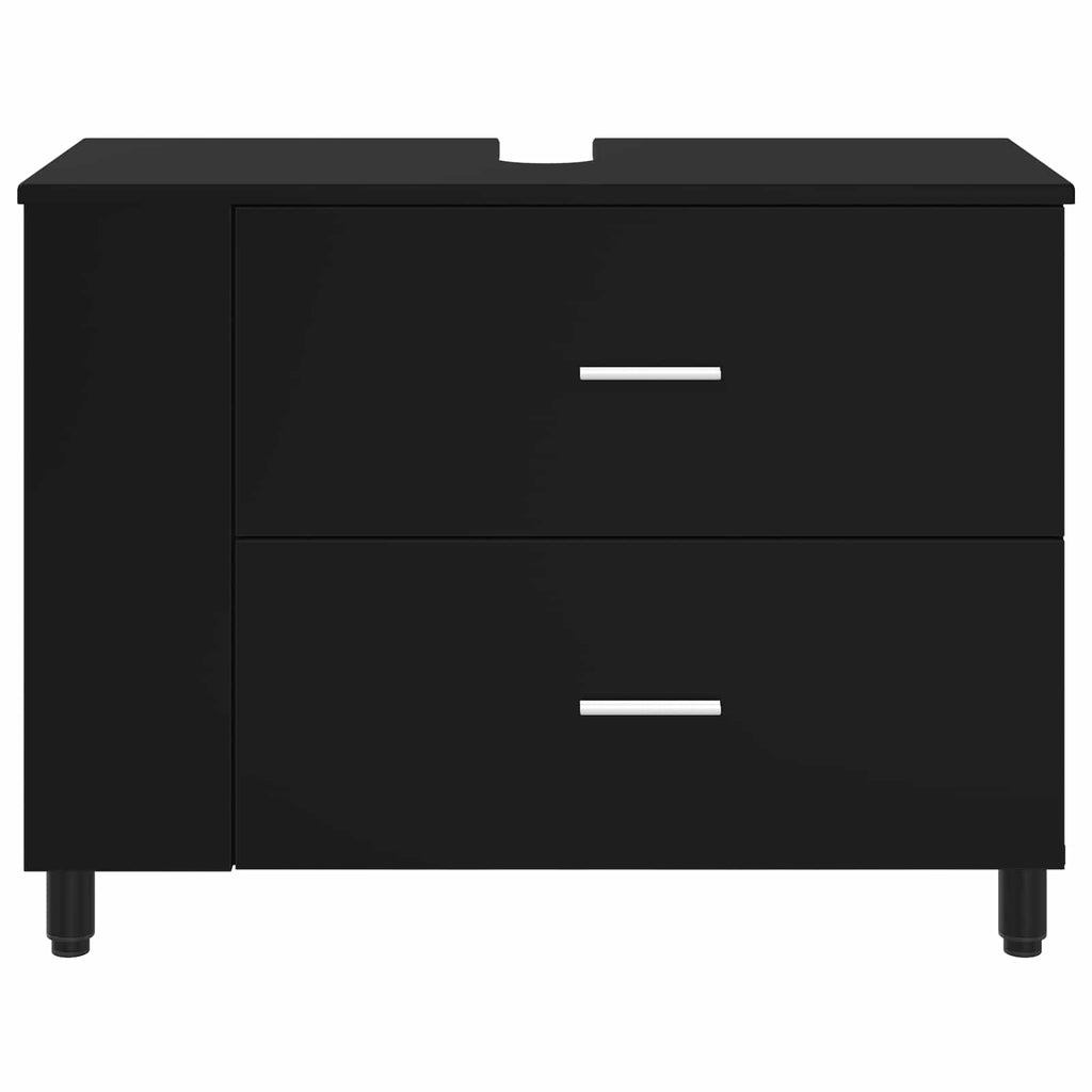 vidaXL Jednostka toaletowa Czarny 80 x 35 x 60 cm Drewno inżynieryjne