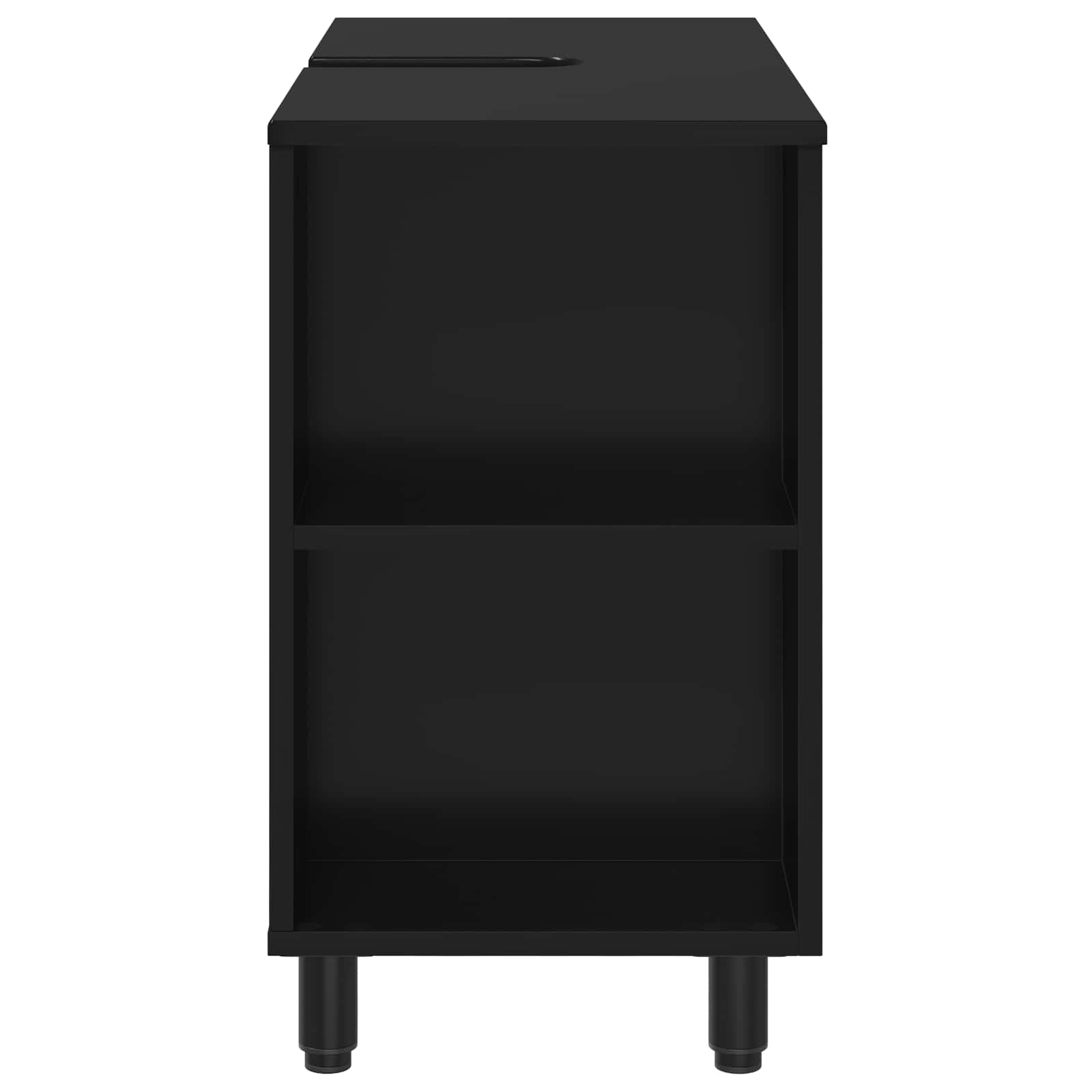 vidaXL Jednostka toaletowa Czarny 80 x 35 x 60 cm Drewno inżynieryjne