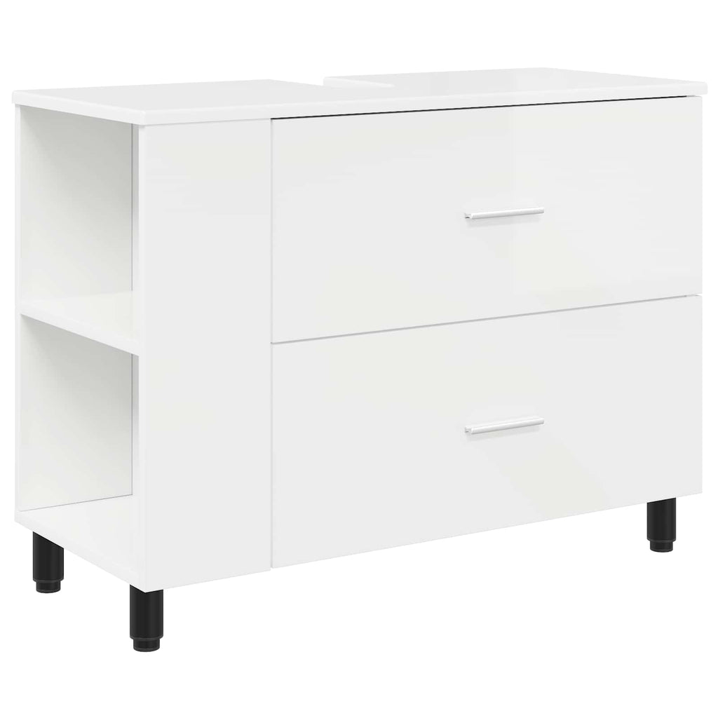 vidaXL Jednostka toaletowa Biały wysoki połysk 80 x 35 x 60 cm