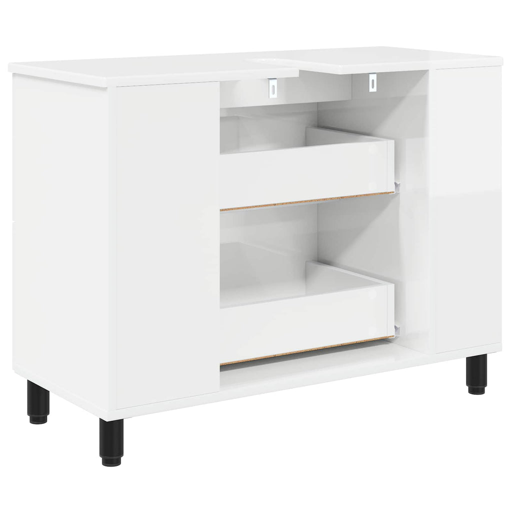 vidaXL Jednostka toaletowa Biały wysoki połysk 80 x 35 x 60 cm