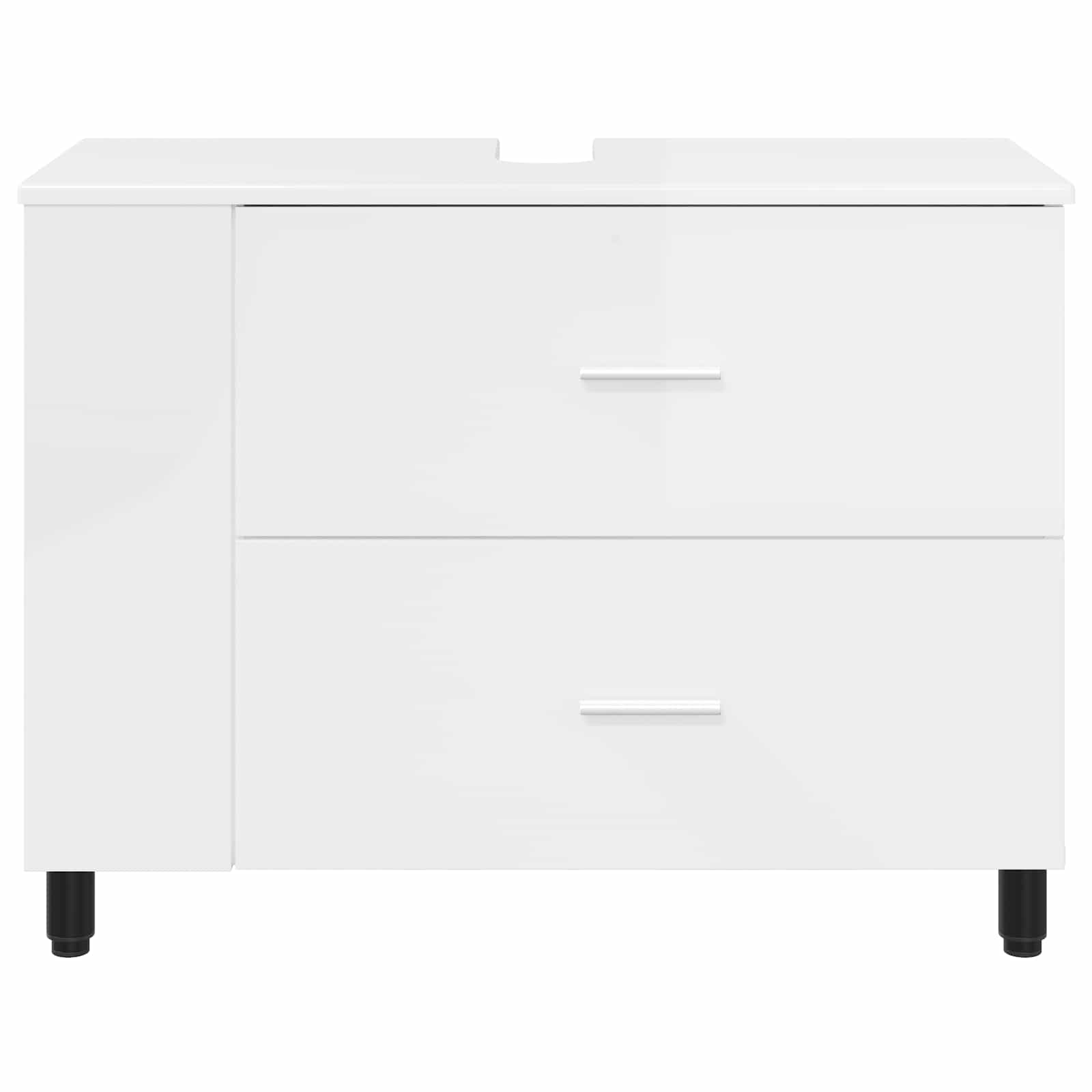 vidaXL Jednostka toaletowa Biały wysoki połysk 80 x 35 x 60 cm