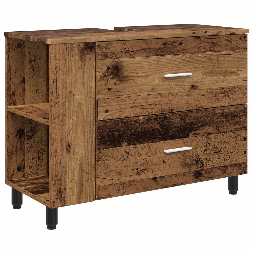vidaXL Jednostka toaletowa Stare drewno 80 x 35 x 60 cm