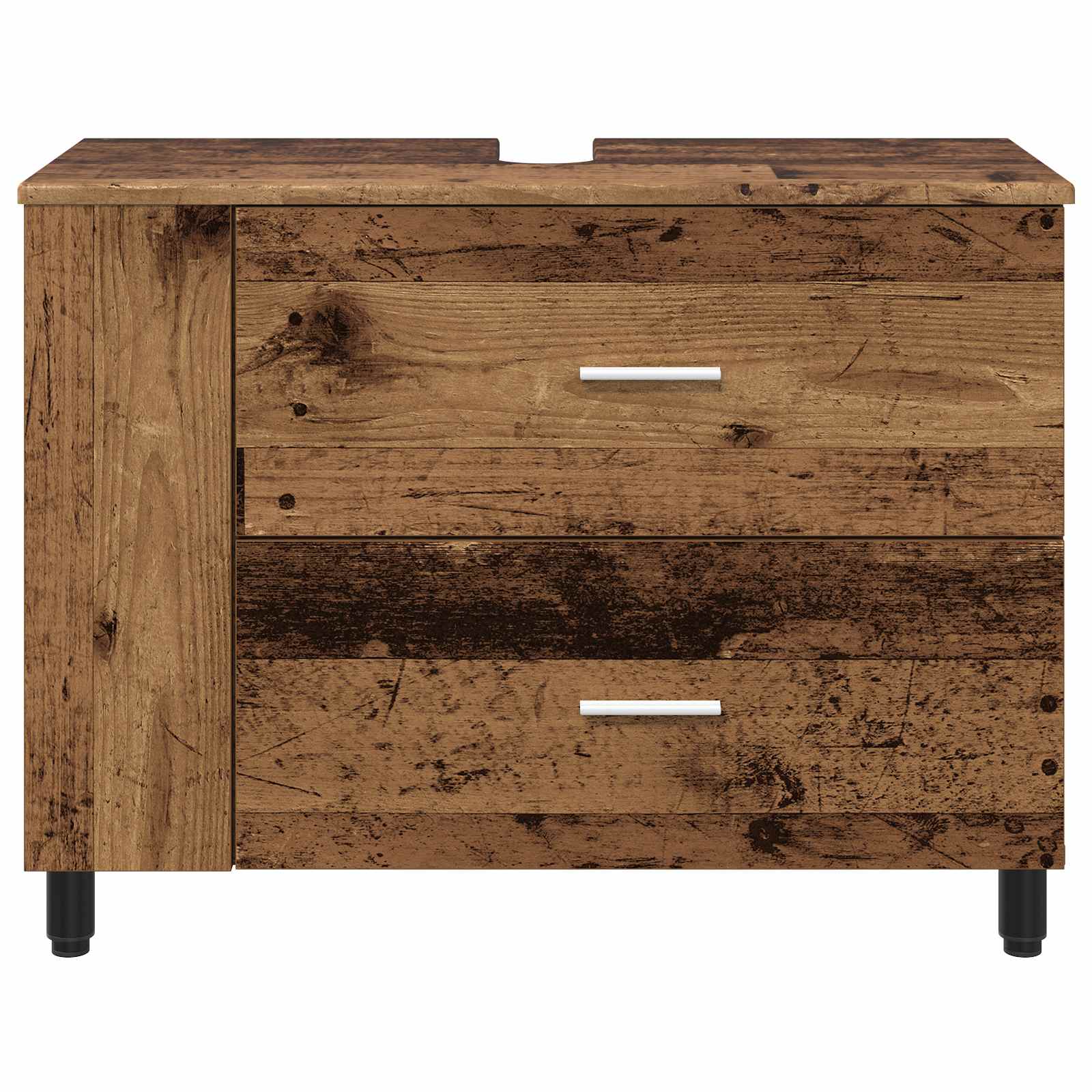 vidaXL Jednostka toaletowa Stare drewno 80 x 35 x 60 cm