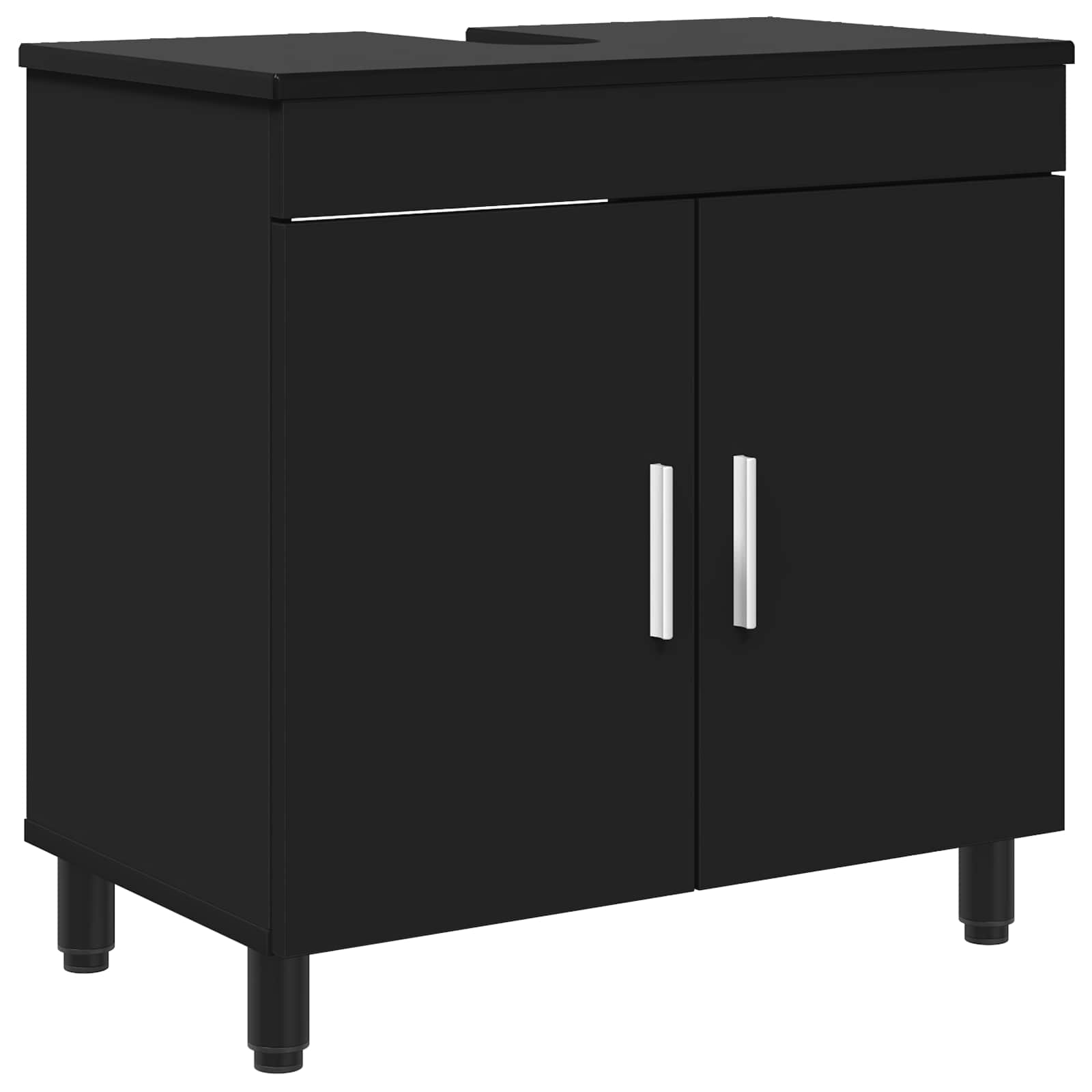 vidaXL Jednostka toaletowa Czarny 60 x 35 x 60 cm Drewno inżynieryjne