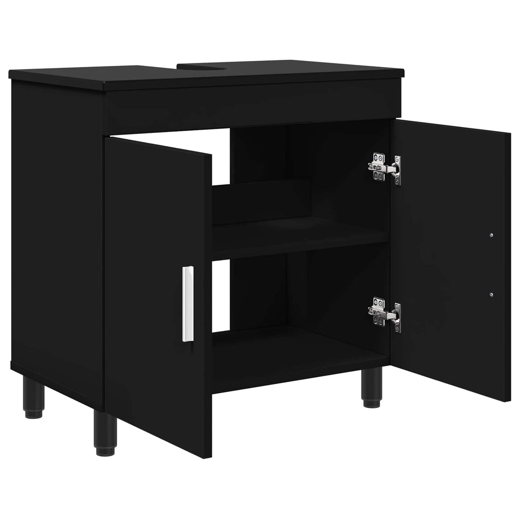 vidaXL Jednostka toaletowa Czarny 60 x 35 x 60 cm Drewno inżynieryjne