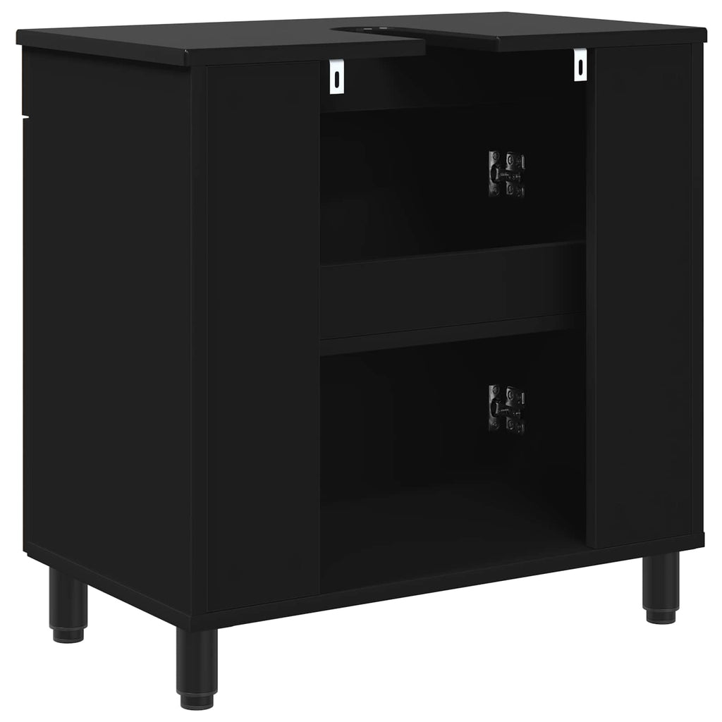 vidaXL Jednostka toaletowa Czarny 60 x 35 x 60 cm Drewno inżynieryjne