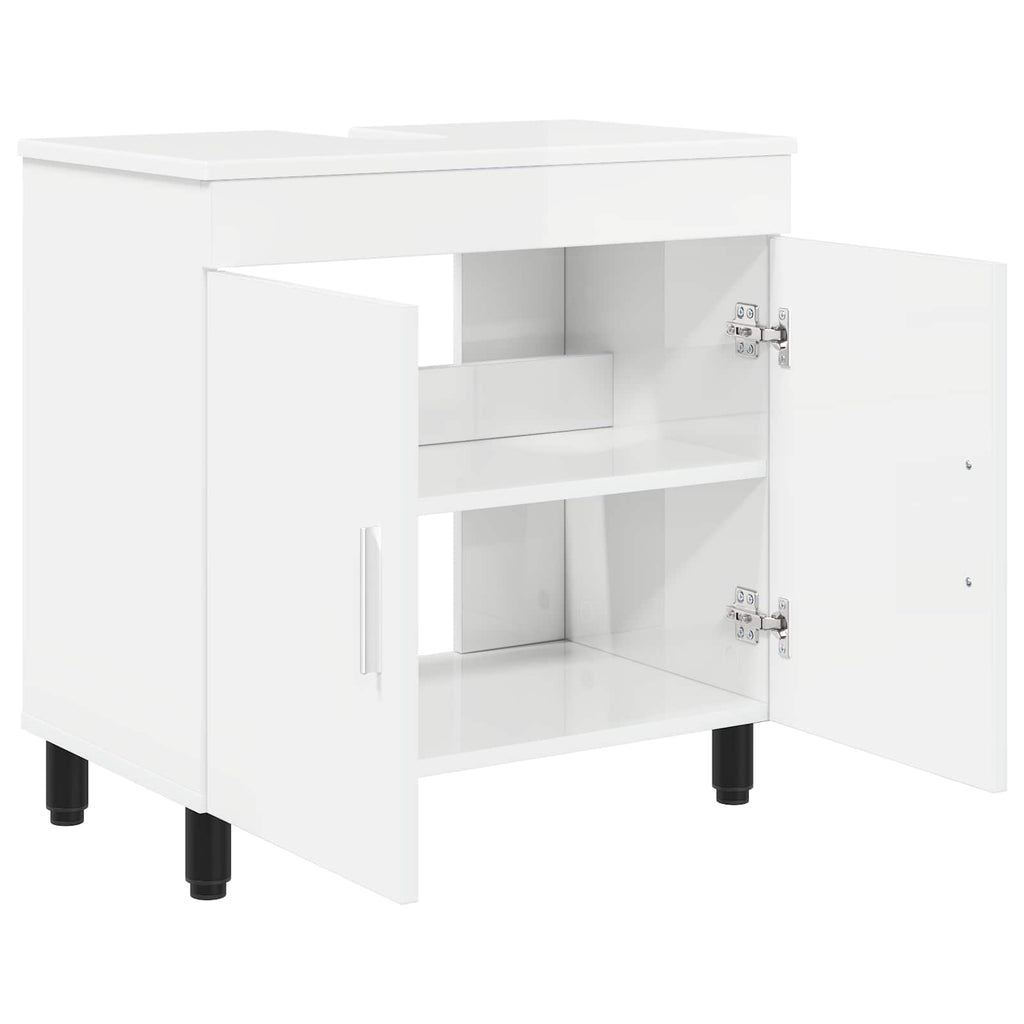 vidaXL Jednostka toaletowa Biały wysoki połysk 60 x 35 x 60 cm