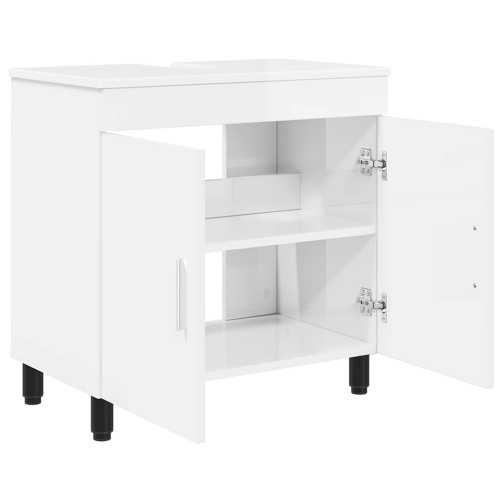 vidaXL Jednostka toaletowa Biały wysoki połysk 60 x 35 x 60 cm