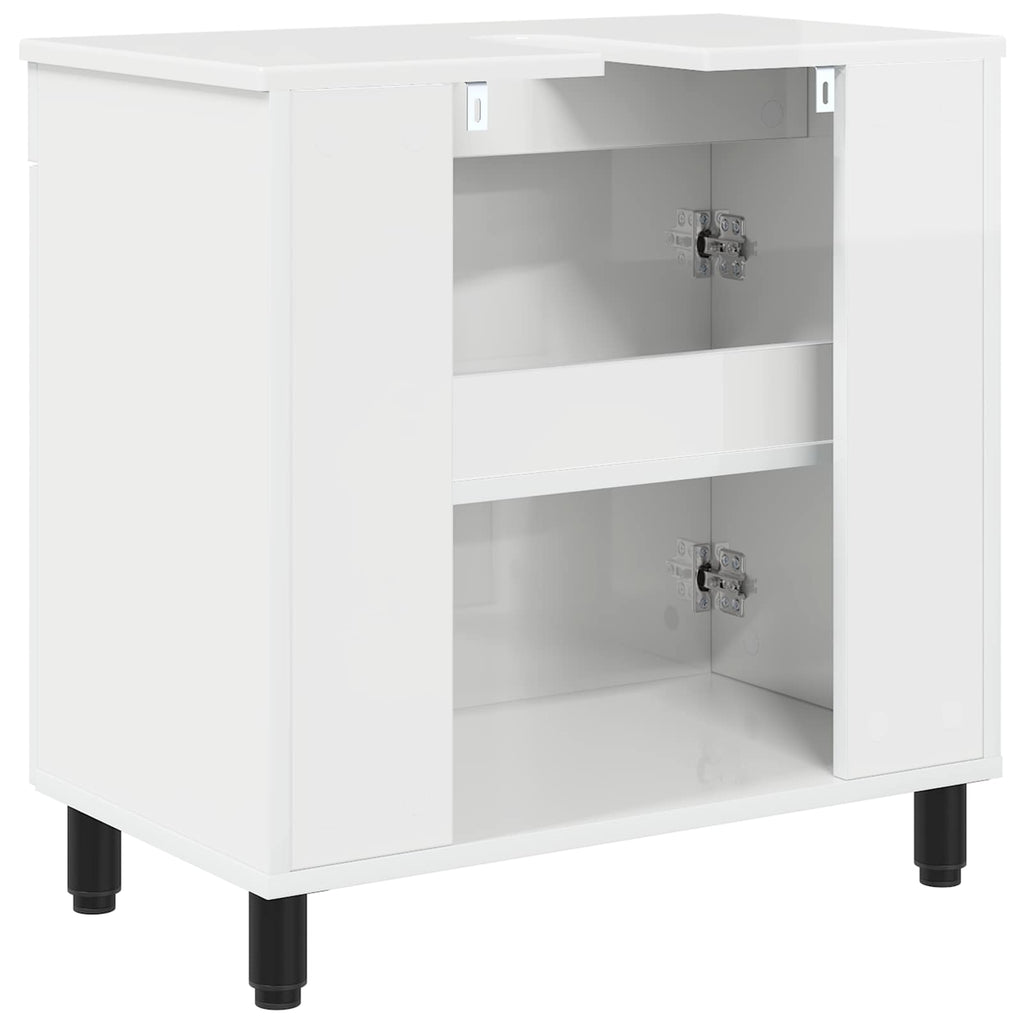 vidaXL Jednostka toaletowa Biały wysoki połysk 60 x 35 x 60 cm