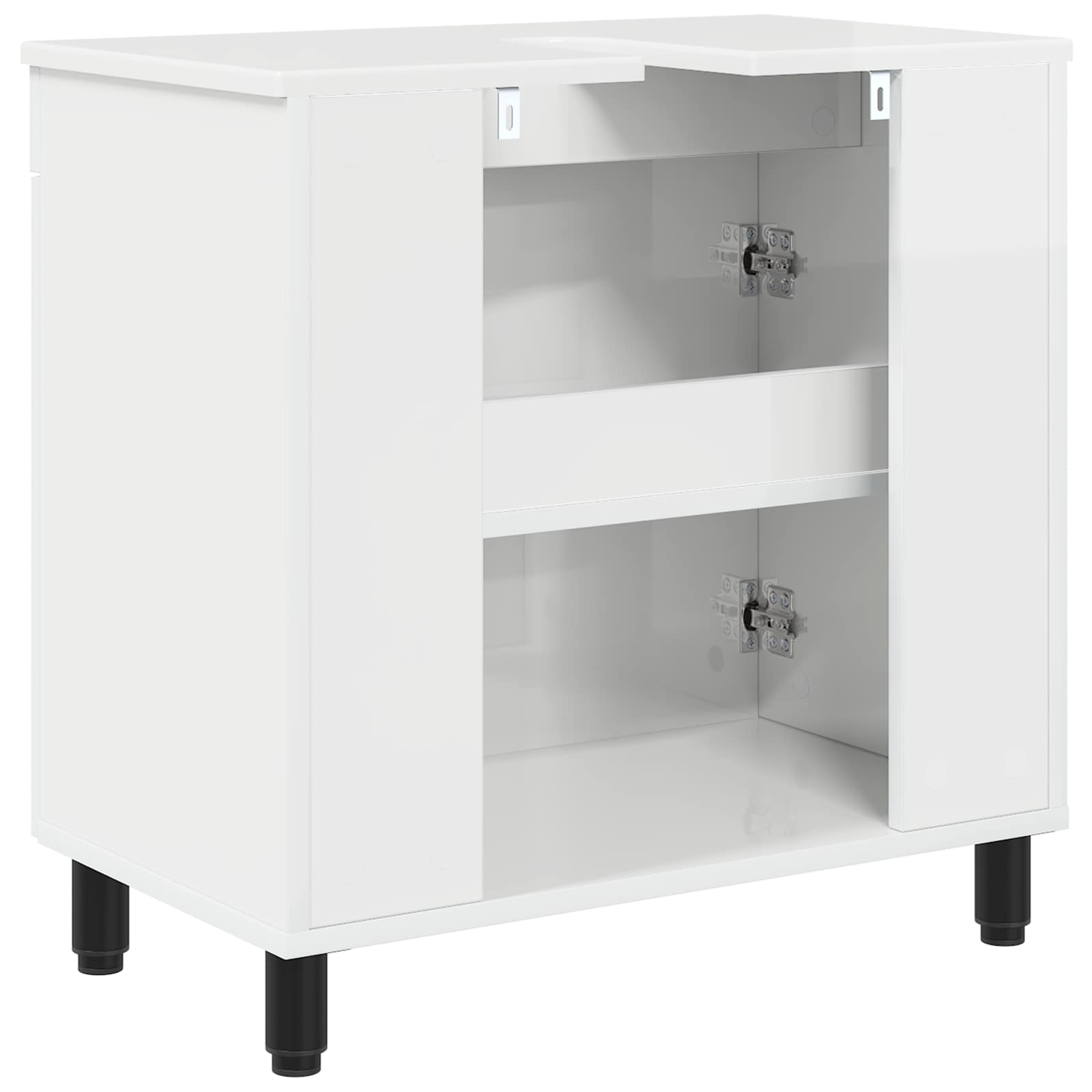 vidaXL Jednostka toaletowa Biały wysoki połysk 60 x 35 x 60 cm