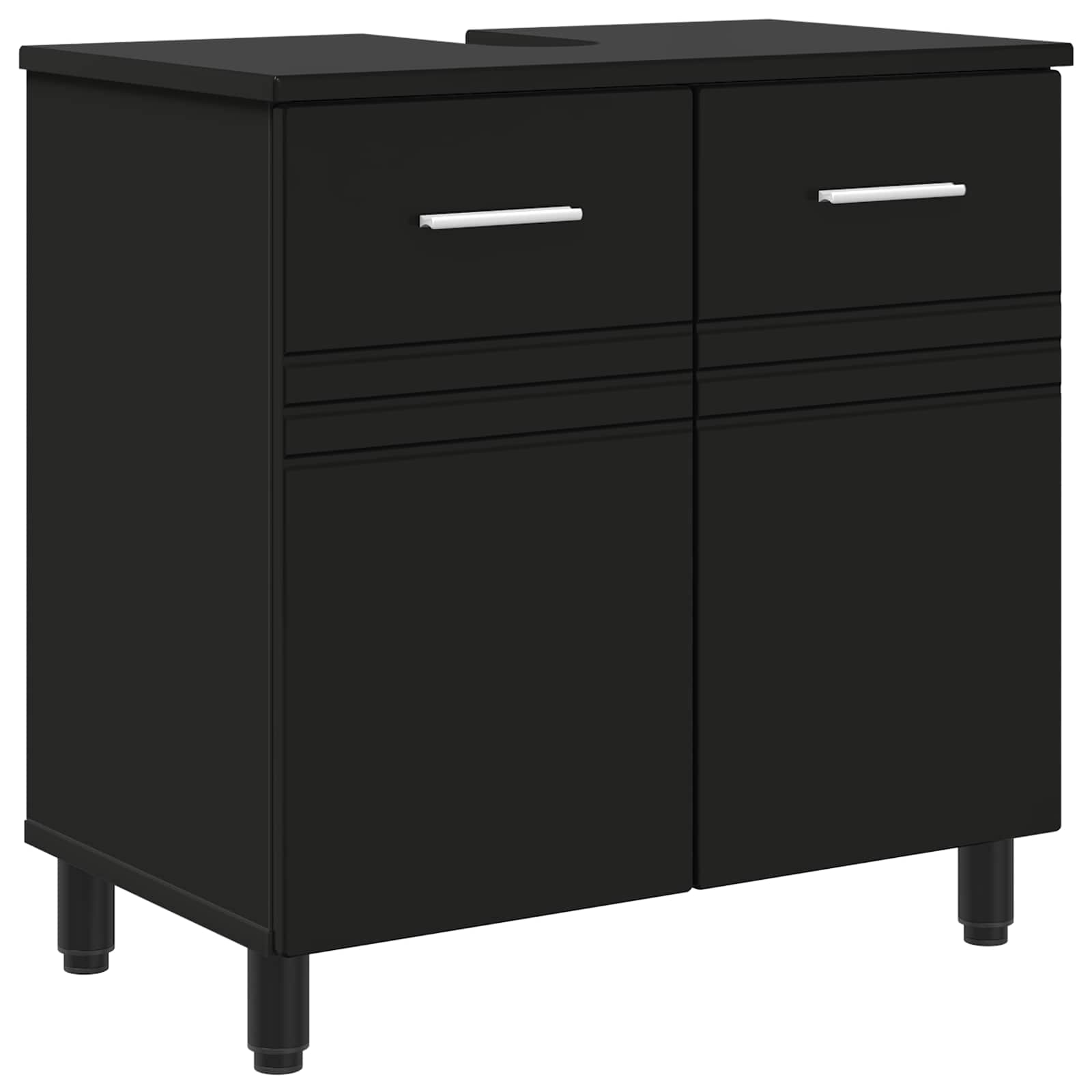 vidaXL Jednostka toaletowa Czarny 60 x 35 x 60 cm Drewno inżynieryjne