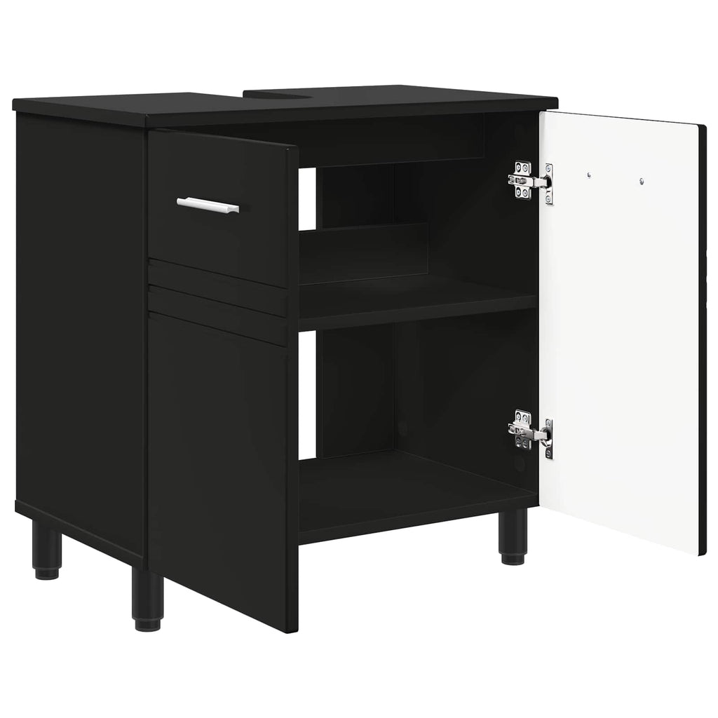 vidaXL Jednostka toaletowa Czarny 60 x 35 x 60 cm Drewno inżynieryjne