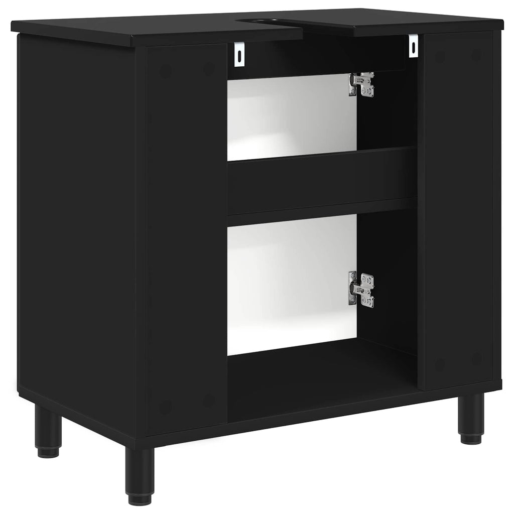 vidaXL Jednostka toaletowa Czarny 60 x 35 x 60 cm Drewno inżynieryjne