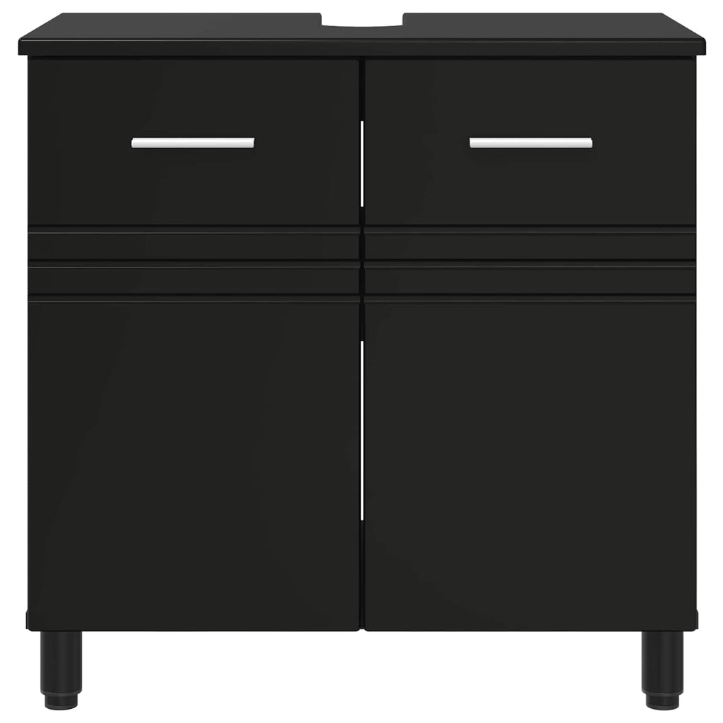 vidaXL Jednostka toaletowa Czarny 60 x 35 x 60 cm Drewno inżynieryjne