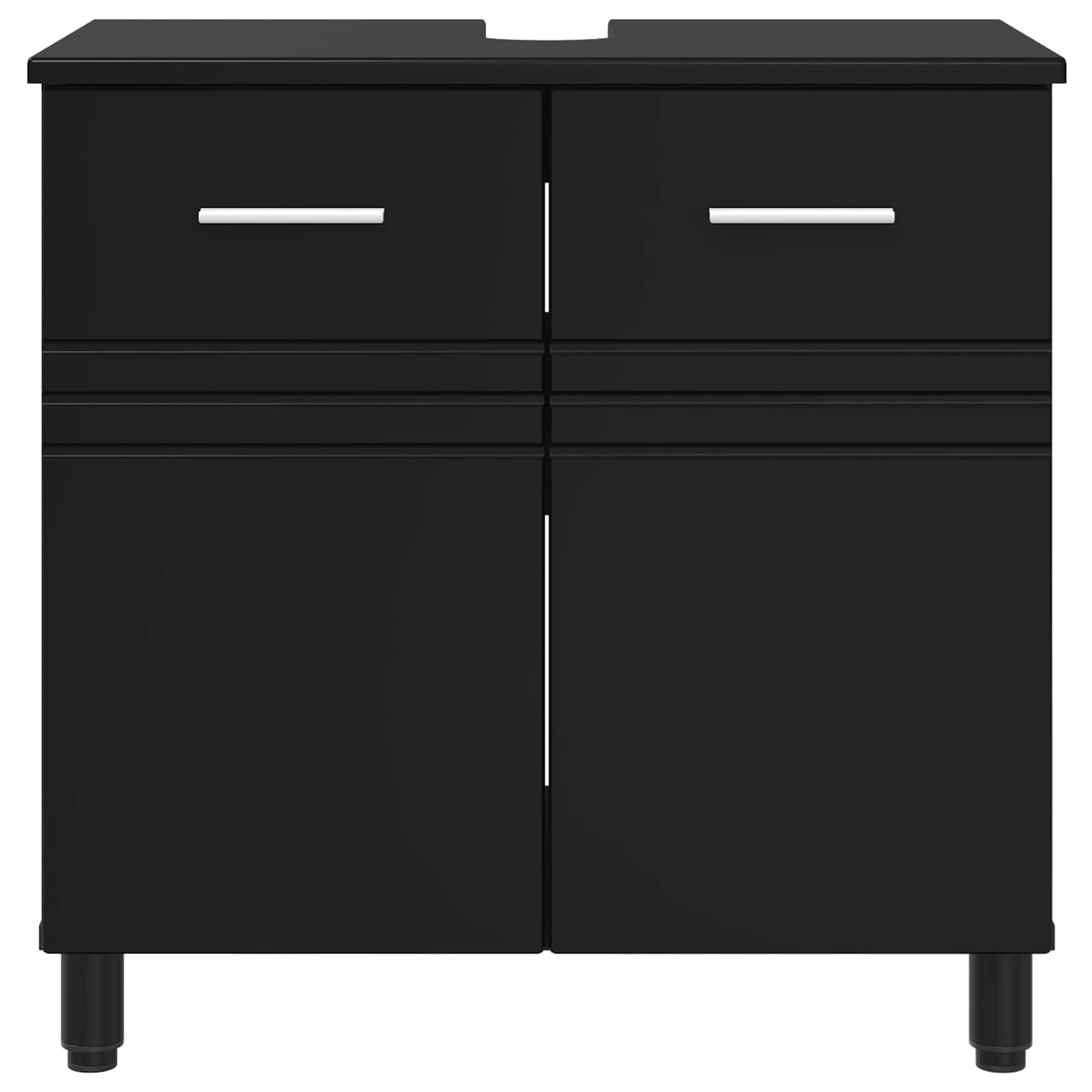 vidaXL Jednostka toaletowa Czarny 60 x 35 x 60 cm Drewno inżynieryjne