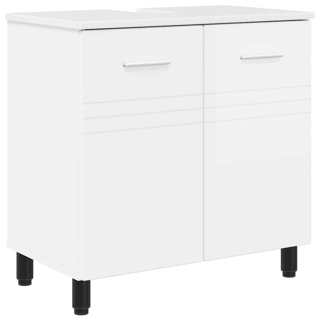 vidaXL Jednostka toaletowa Biały wysoki połysk 60 x 35 x 60 cm