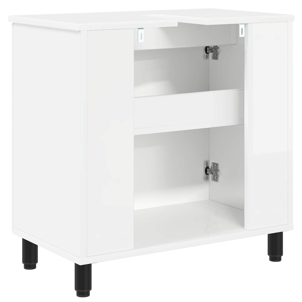 vidaXL Jednostka toaletowa Biały wysoki połysk 60 x 35 x 60 cm